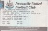 Standing ticket for Gallowgate away section Newcastle Utd vs Man Utd 1993-94