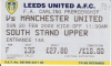 leeds Utd vs man Utd - away end ticket stub 1999-2000