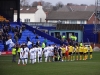 Players line up for Tranmere v Wimbledon