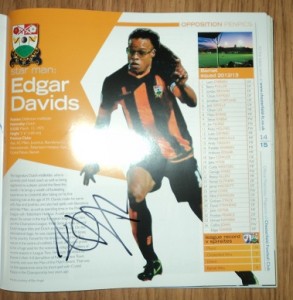 Barnet FC Edgar Davids Autograph