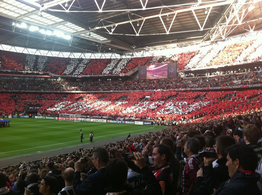 The United end for the 2011 Champions League Final