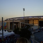 The Maracana in a sunset tone.