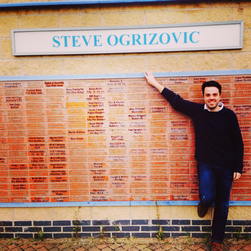 The fans Steve Ogrizovic wall at the ricoh arena, coventry