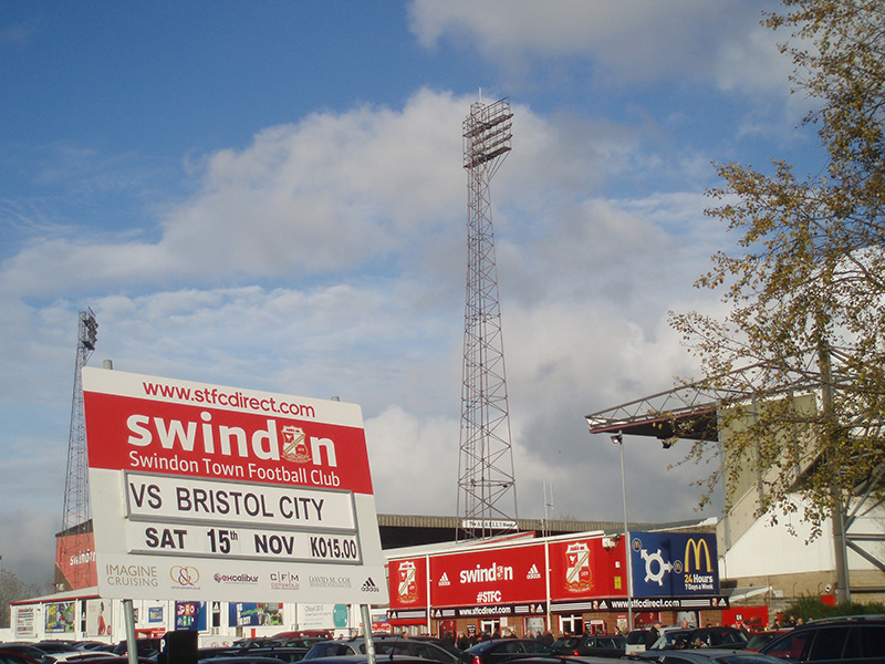 Swindon Town's County ground before the visit of Bristol City