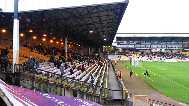 The Railway stand at Vale Park the home of Port Vale