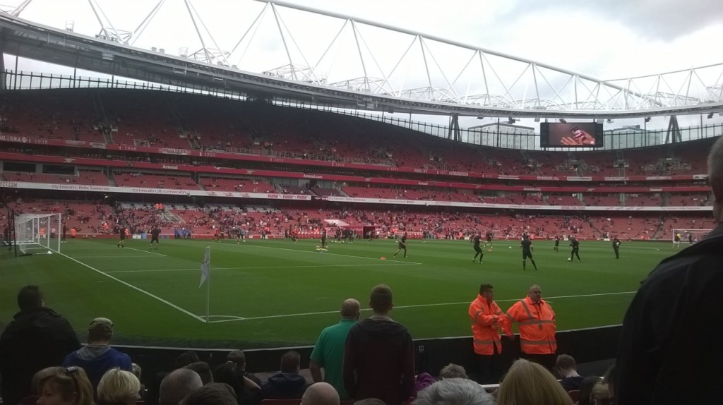 The Emirates Stadium before the Premier League match between Arsenal and Hull City