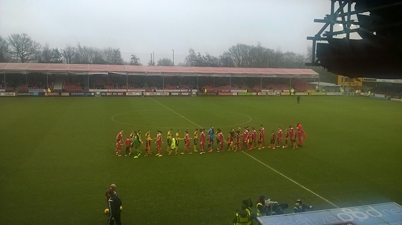 Crawley v Sheffield United in league 2 at the Checkatrade.com stadium