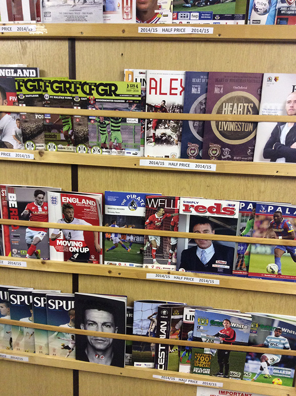 Programme shop at Newport County's Rodney Parade