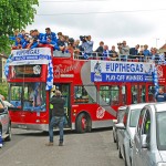 Bristol rovers open top bus parade promotion conference playoffs 2015