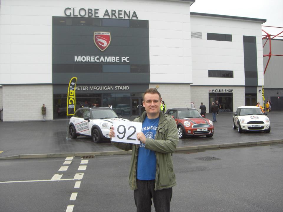 Dave Grant joins the 92 cub at Morecambe's Globe Arena
