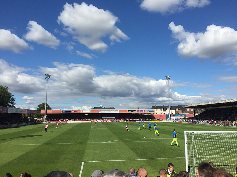 Hartlepool warm up at York City's Bootham Crescent