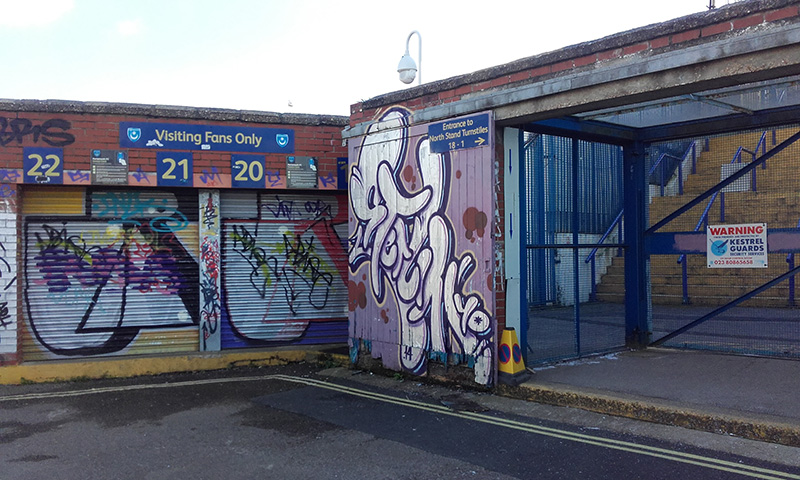 away fans entrance at fratton park portsmouth