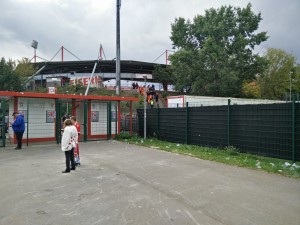 Outside the Union Berlin ground.
