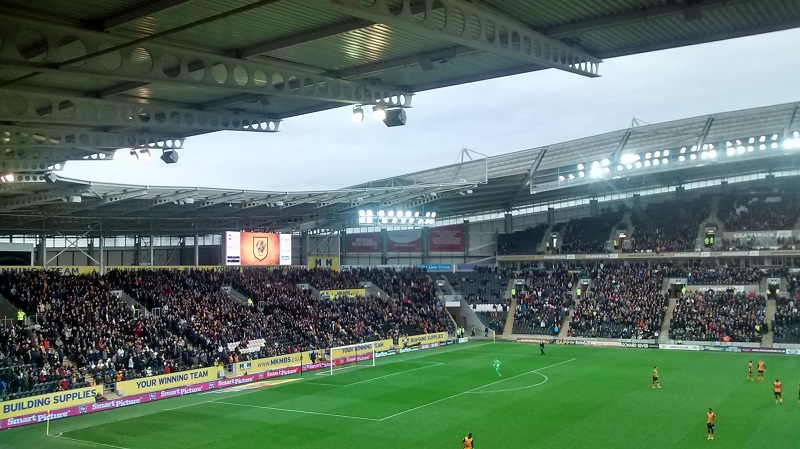 crowd at the kc stadium for hull v birmingham