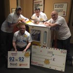 Andy Matthews, Dan Frost, Robbie Bruce and Andy Hunt fundraising 92 in 92 for children in need