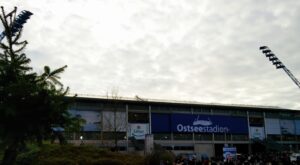 The Christmas Tree outside the Ostseestadion