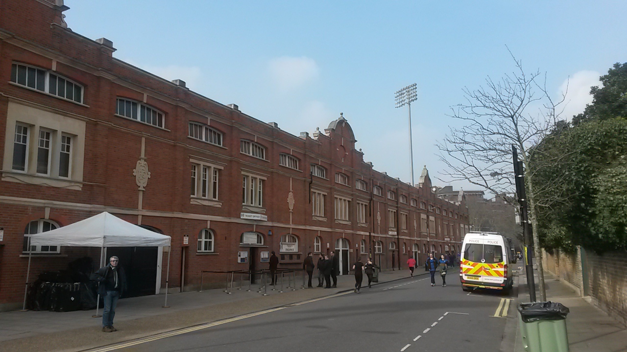 The front of the Johnny Haynes Stand fulham