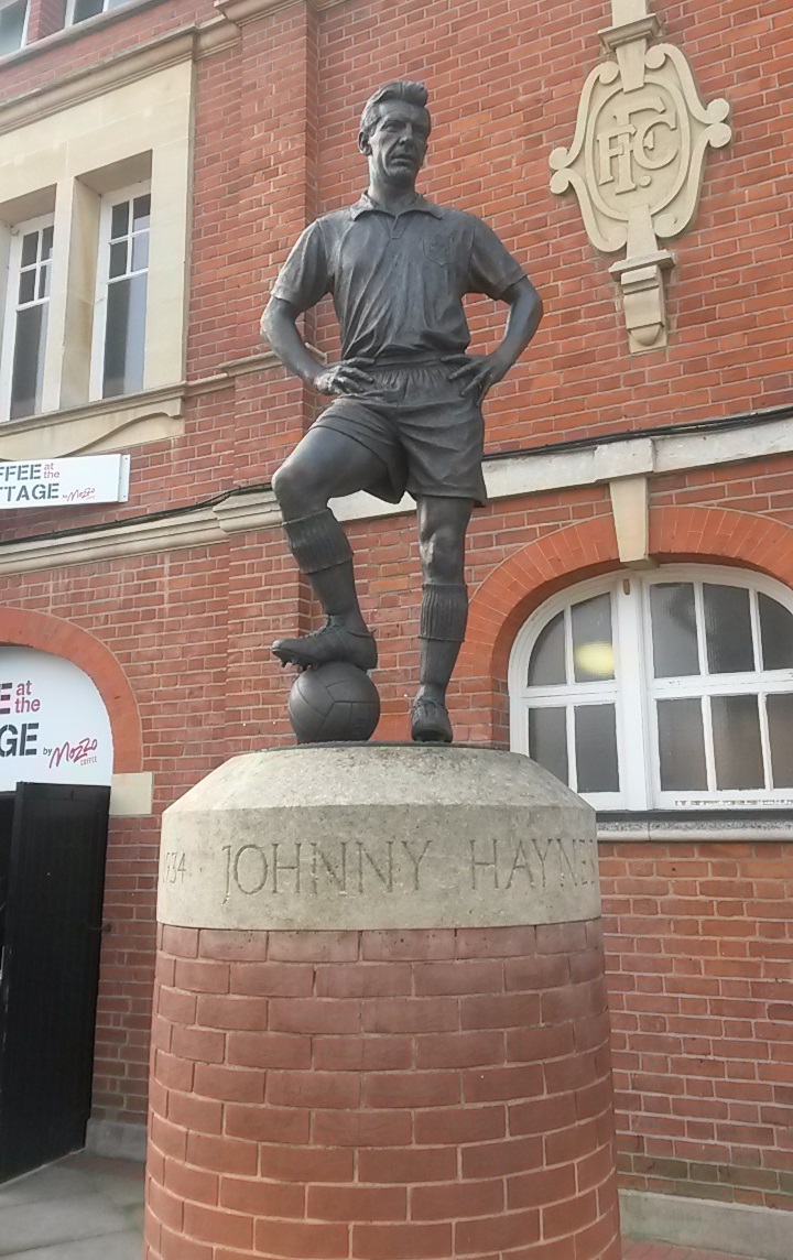 Johnny Haynes statue at Craven Cottage the home of Fulham FC