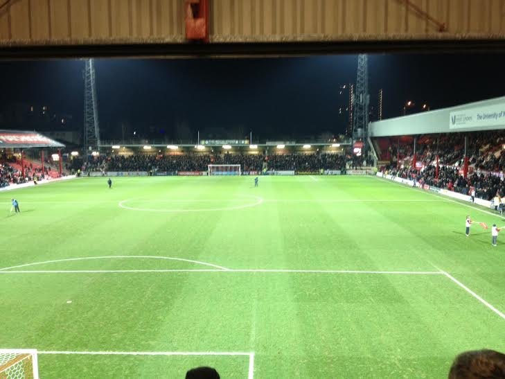 Griffin Park Brentford under the floodlights