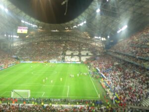 The rushed stand of the Stade de Velodrome.