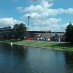 city ground view from the river trent