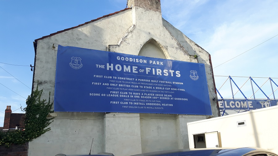 goodison park, the home of firsts