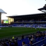 view towards the Howard Kendall Gwladys Street End at goodison park