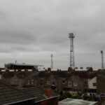 Blundell Park taken from the nearby Railway Bridge