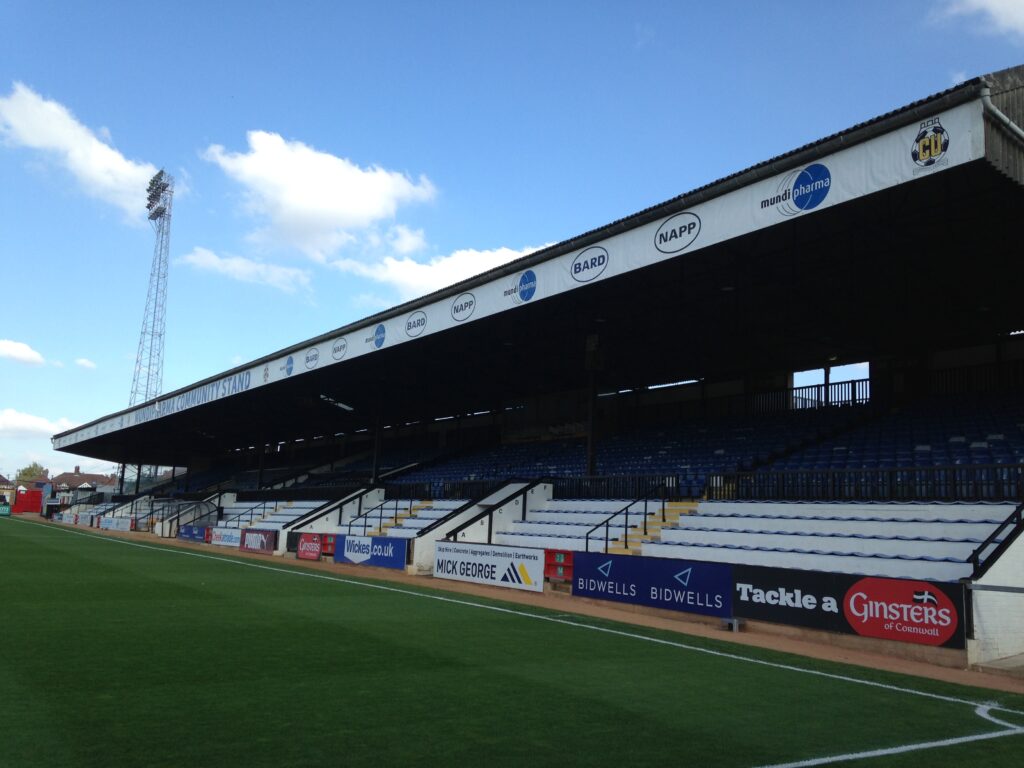 stand at cambridge uniteds abbey stadium