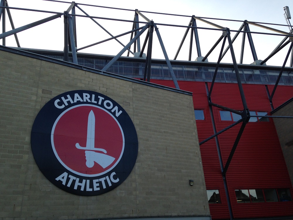 Charlton crest out the Valley, the stadium of the Addicts