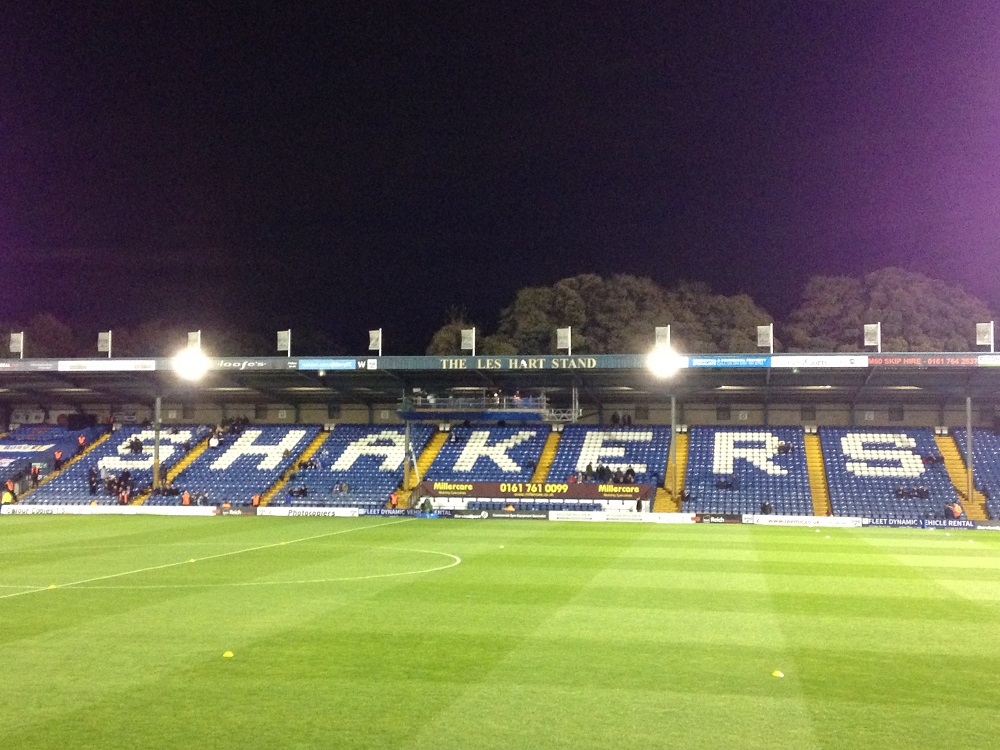 The Les Hart Stand at Gigg Lane, Bury