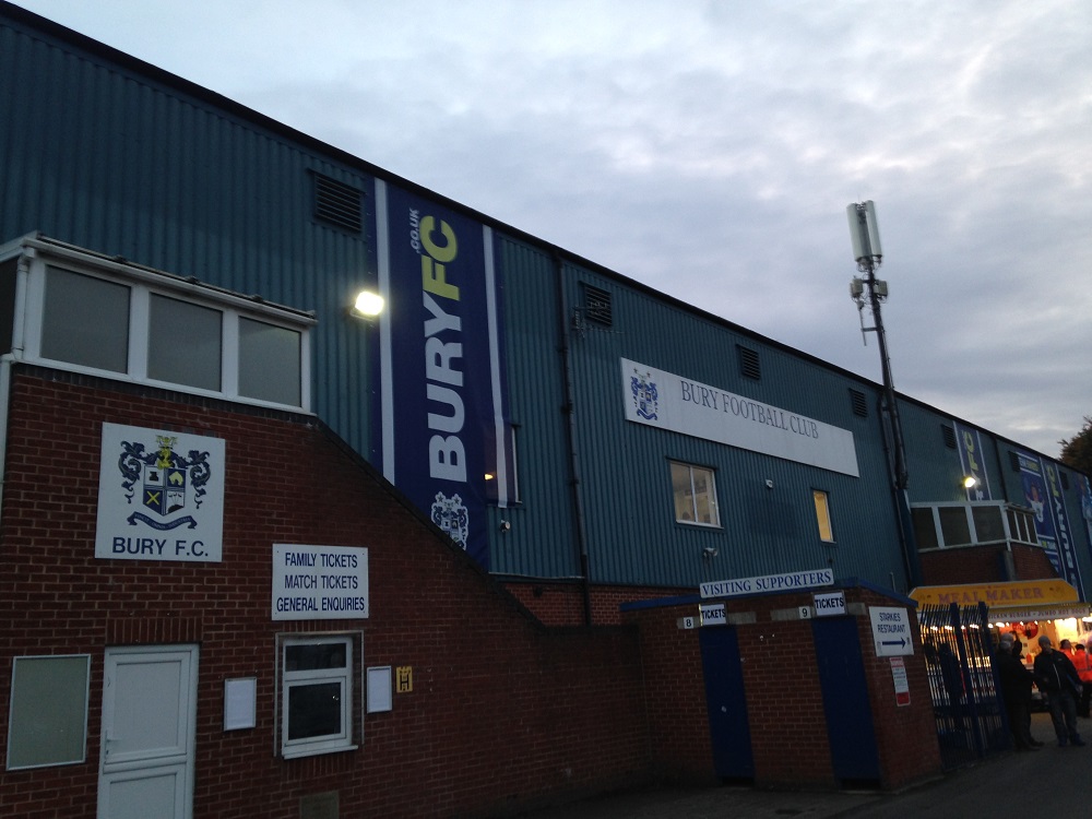 Away entrance at Gigg Lane, Bury