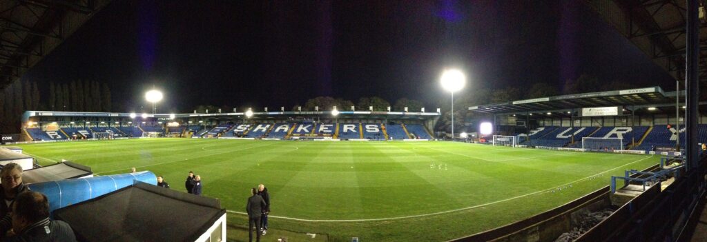 Panoramic photo of Gigg lane the home of Bury Football Club