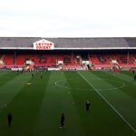 The East Stand at Brisbane Road, which was once part of the Mitcham Greyhound Stadium