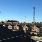 Blundell Park from the railway bridge