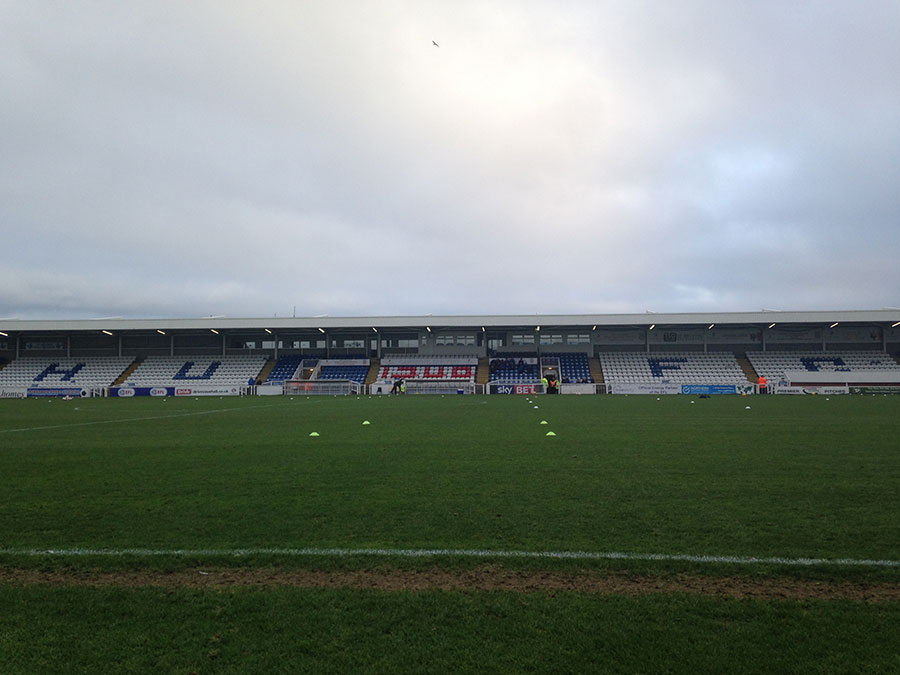 stand at victoria park the home of hartlepool united