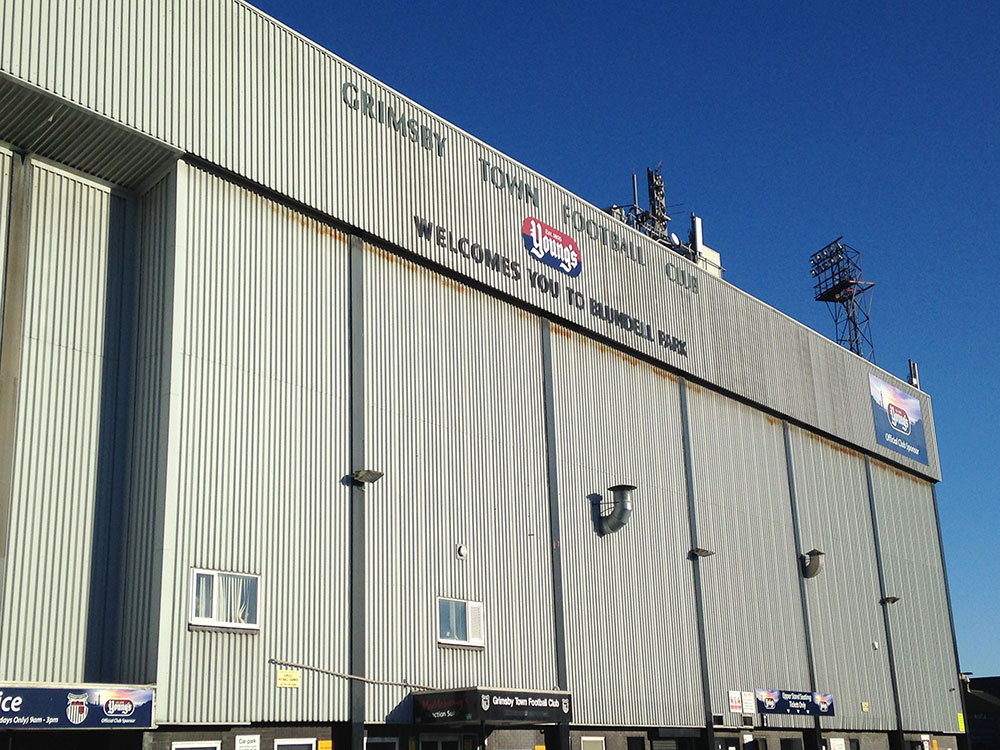 Back of the Young's Stand at Blundell Park Grimsby