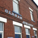 Back of the Main Stand at Boundary Park the home of Oldham Athletic