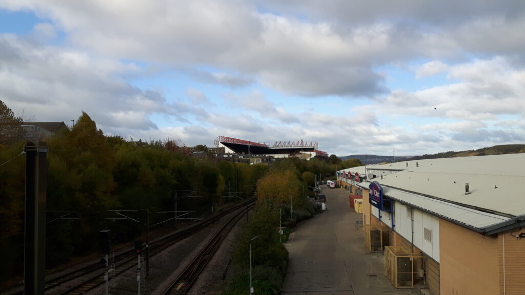 Valley Parade very visible across the city of Bradford!