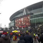 Outside the Emirates Stadium, Arsenal