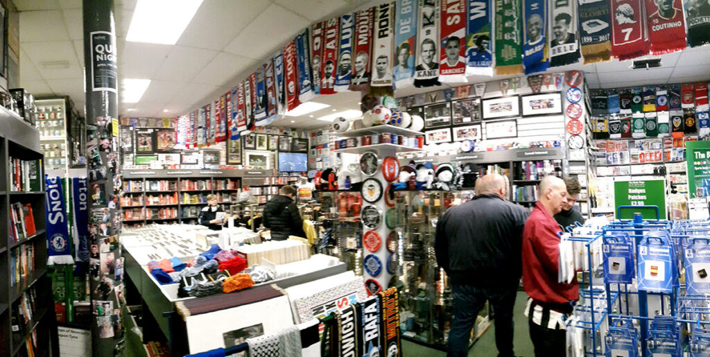 Panoramic photo inside the Back Page Shop Newcastle