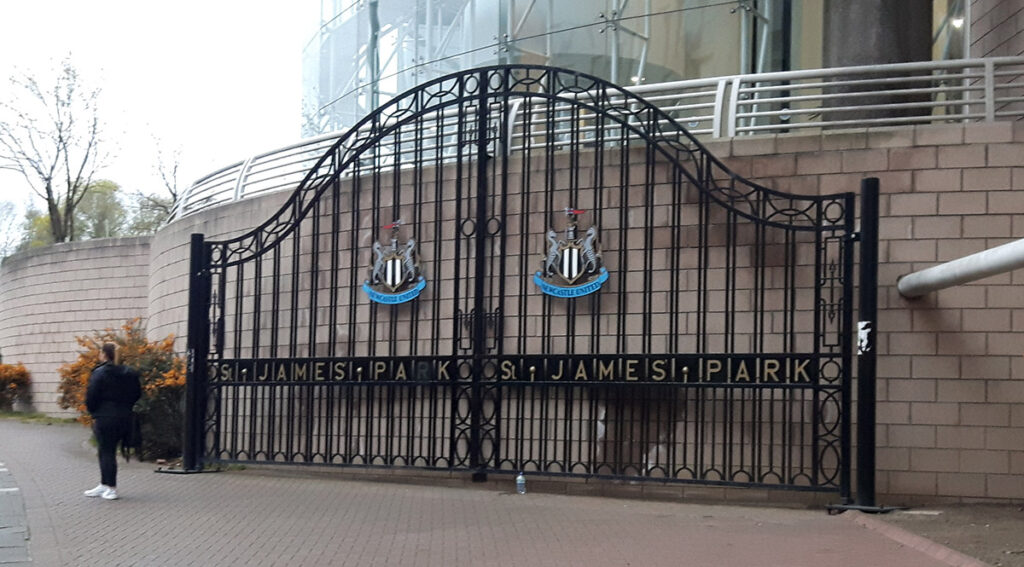 The old St James' Park gates