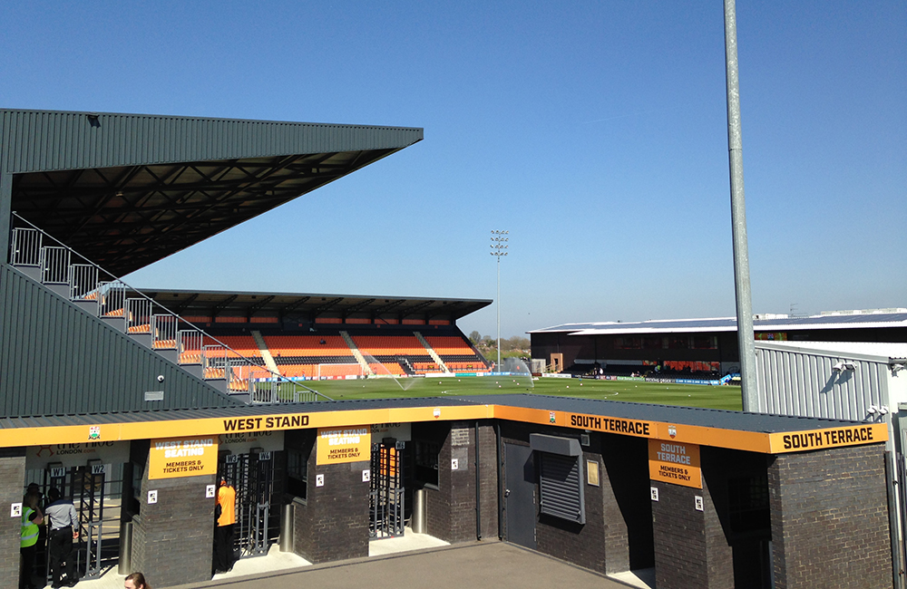Turnstiles at the Hive Stadium