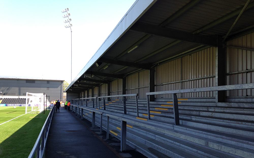 The home terrace at the Hive Stadium