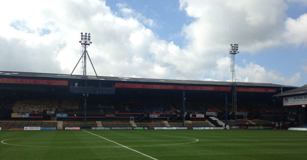 The Main Stand at Kenilworth Road, the home of Luton Town