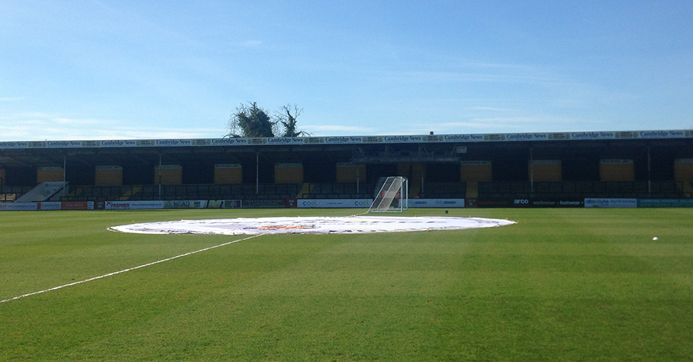 The Cambs Glass Stadium the home of Cambridge United
