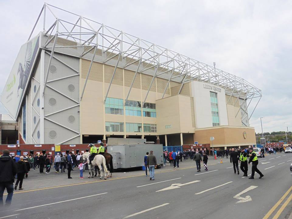 Outside Elland Road the home of Leeds United FC