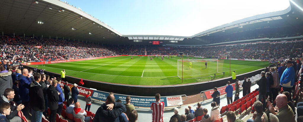 Panoramic shot of the Stadium of Light the home of Sunderland football club