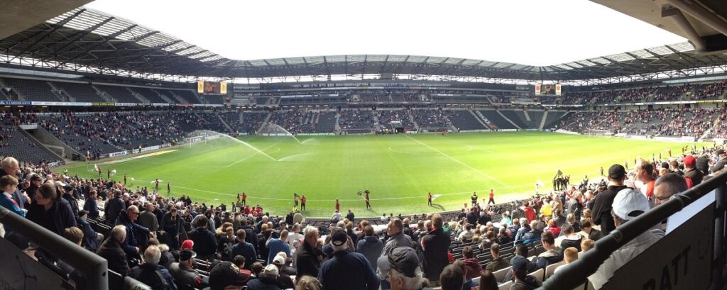 Panoramic photo of Stadium MK the home of MK Dons