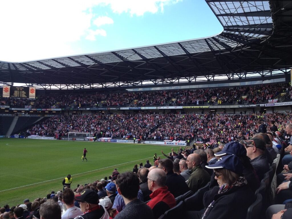 Sheffield United fans at Stadium MK